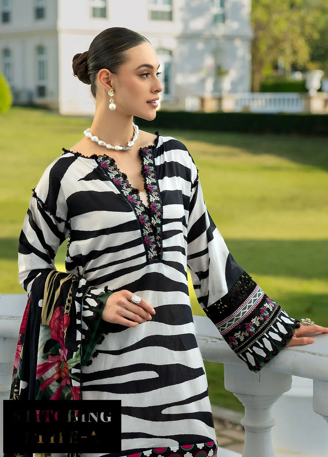 Elaf Printed Lawn Suits Unstitched 3 Piece EF25PL EPE-02 A - Summer Collection