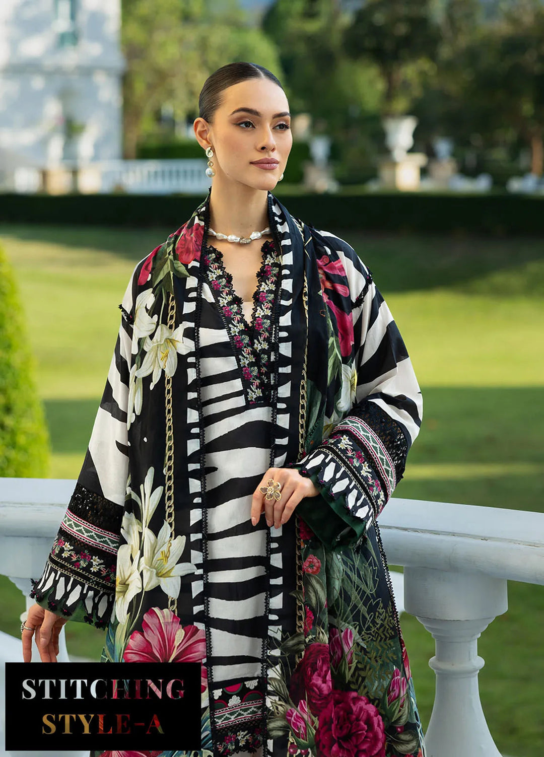 Elaf Printed Lawn Suits Unstitched 3 Piece EF25PL EPE-02 A - Summer Collection