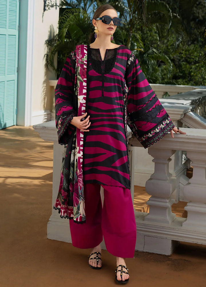Elaf Printed Lawn Suits Unstitched 3 Piece EF25PL EPE-02 B - Summer Collection