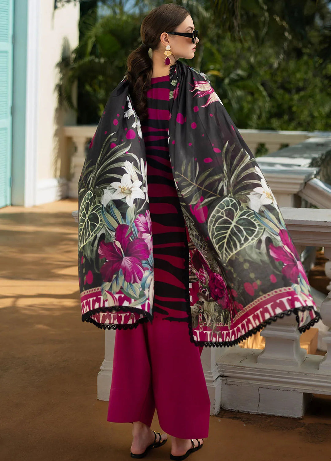 Elaf Printed Lawn Suits Unstitched 3 Piece EF25PL EPE-02 B - Summer Collection