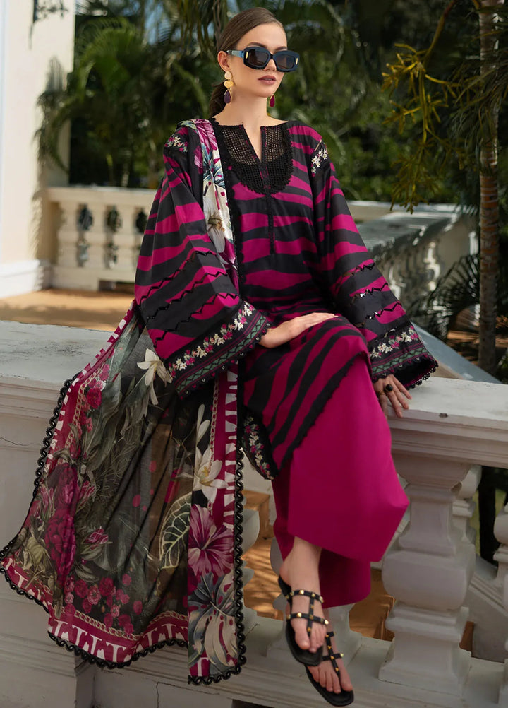 Elaf Printed Lawn Suits Unstitched 3 Piece EF25PL EPE-02 B - Summer Collection