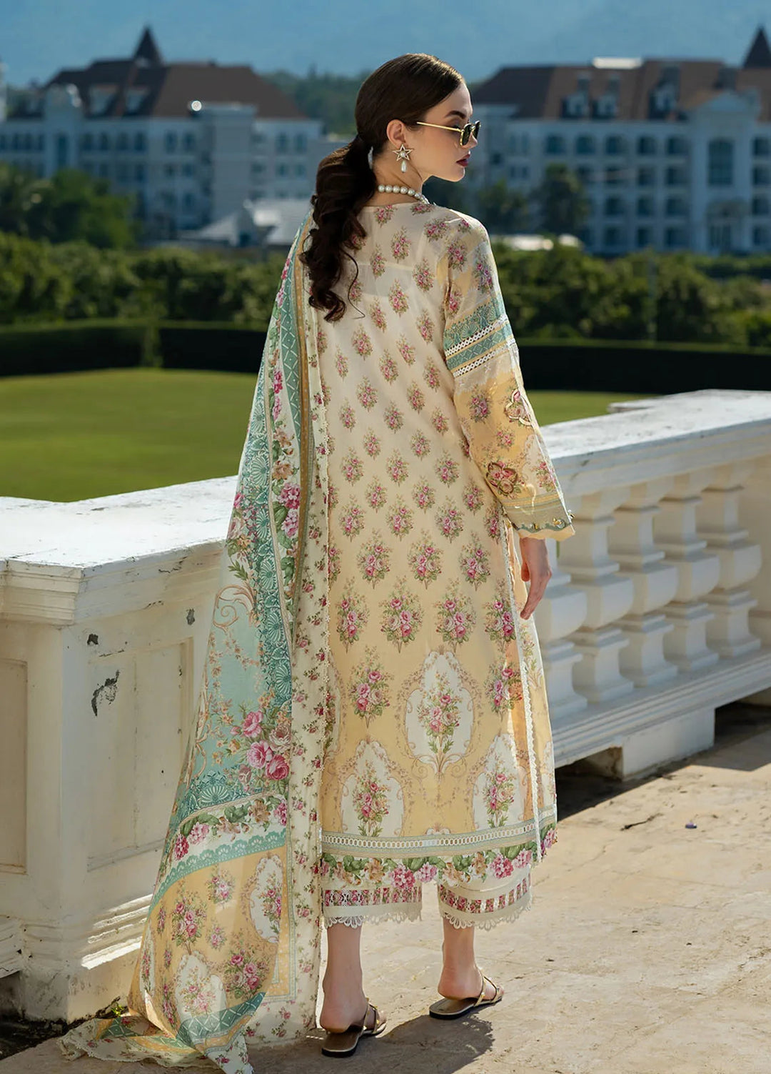 Elaf Printed Lawn Suits Unstitched 3 Piece EF25PL EPE-03 A - Summer Collection