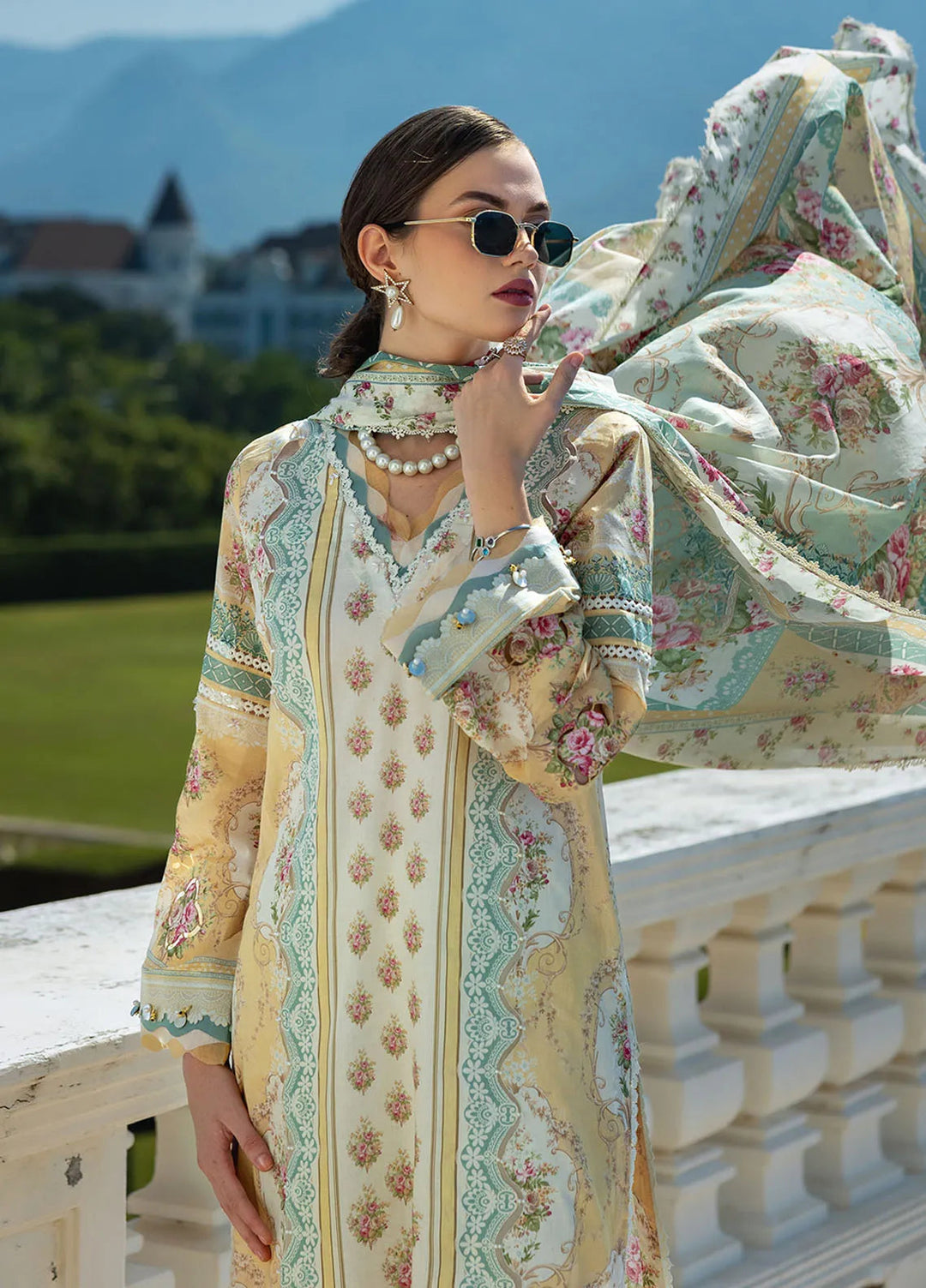 Elaf Printed Lawn Suits Unstitched 3 Piece EF25PL EPE-03 A - Summer Collection