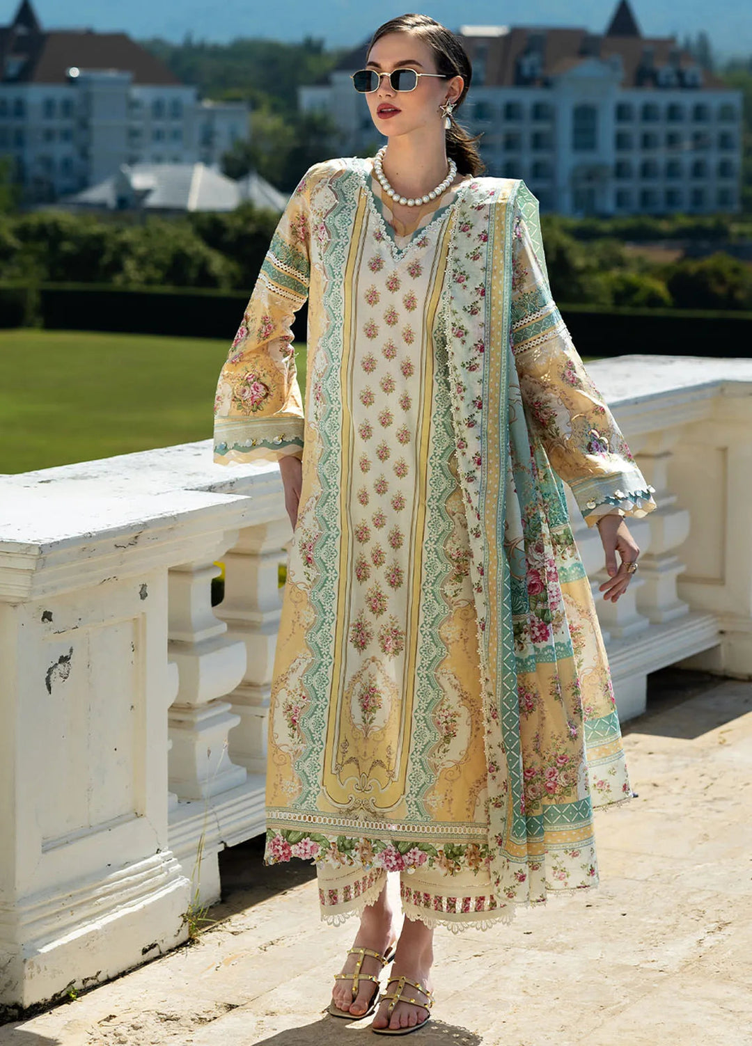 Elaf Printed Lawn Suits Unstitched 3 Piece EF25PL EPE-03 A - Summer Collection