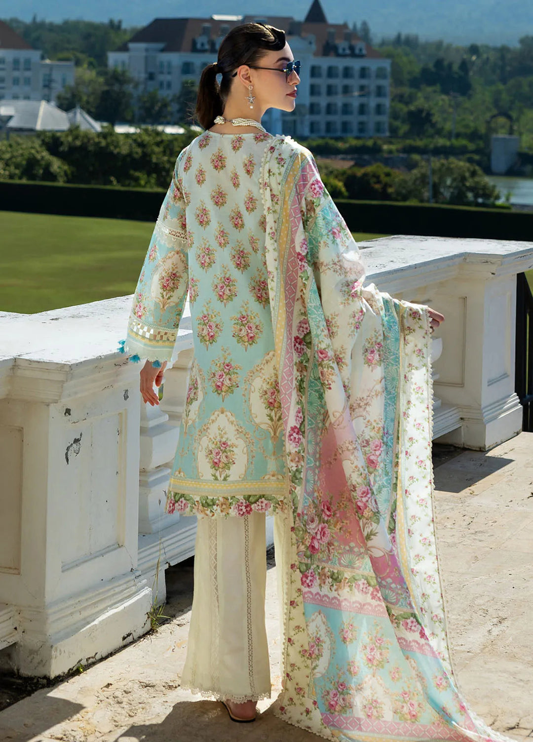 Elaf Printed Lawn Suits Unstitched 3 Piece EF25PL EPE-03 B - Summer Collection