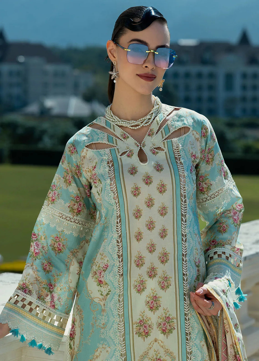 Elaf Printed Lawn Suits Unstitched 3 Piece EF25PL EPE-03 B - Summer Collection