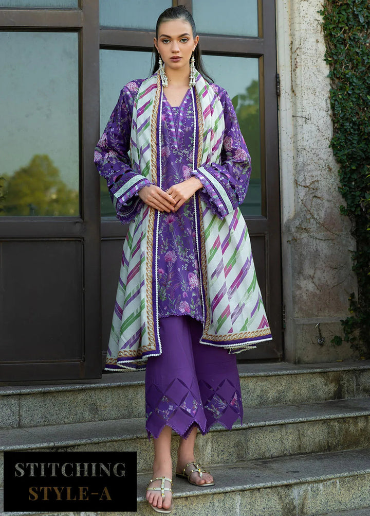 Elaf Printed Lawn Suits Unstitched 3 Piece EF25PL EPE-04 A - Summer Collection