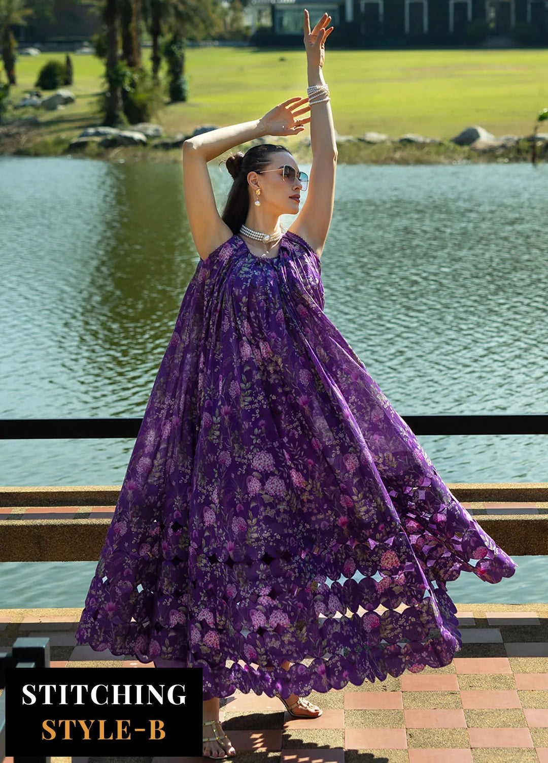 Elaf Printed Lawn Suits Unstitched 3 Piece EF25PL EPE-04 A - Summer Collection