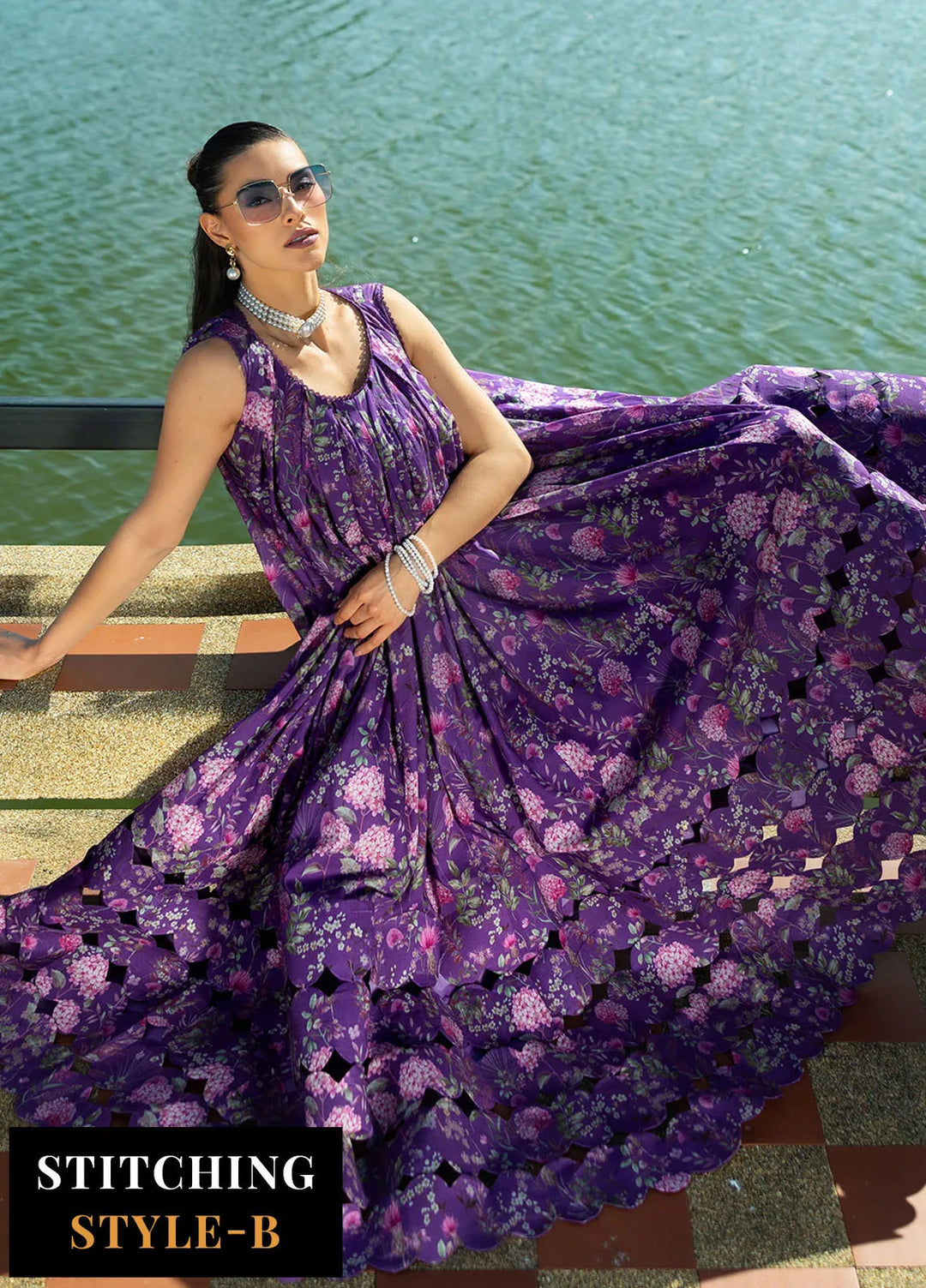 Elaf Printed Lawn Suits Unstitched 3 Piece EF25PL EPE-04 A - Summer Collection