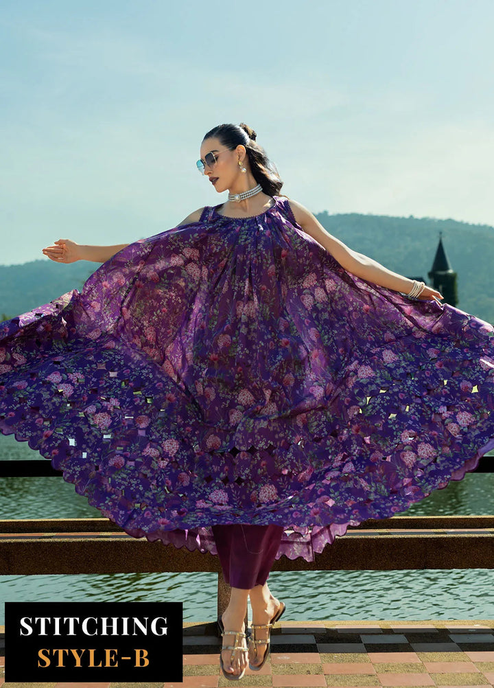 Elaf Printed Lawn Suits Unstitched 3 Piece EF25PL EPE-04 A - Summer Collection