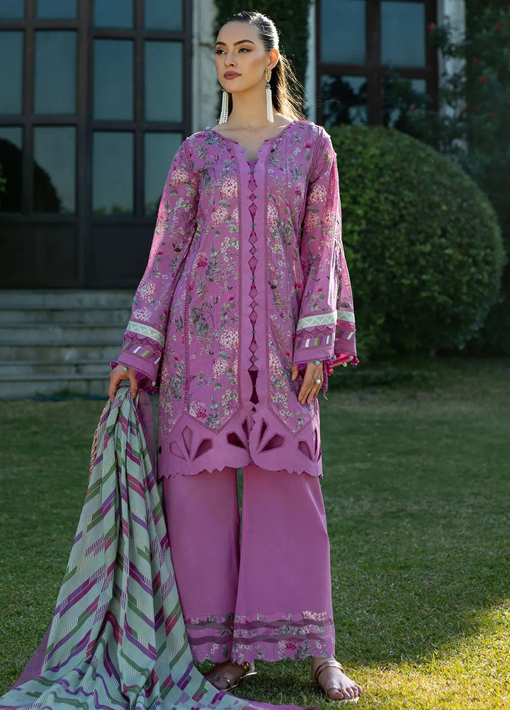 Elaf Printed Lawn Suits Unstitched 3 Piece EF25PL EPE-04 B - Summer Collection
