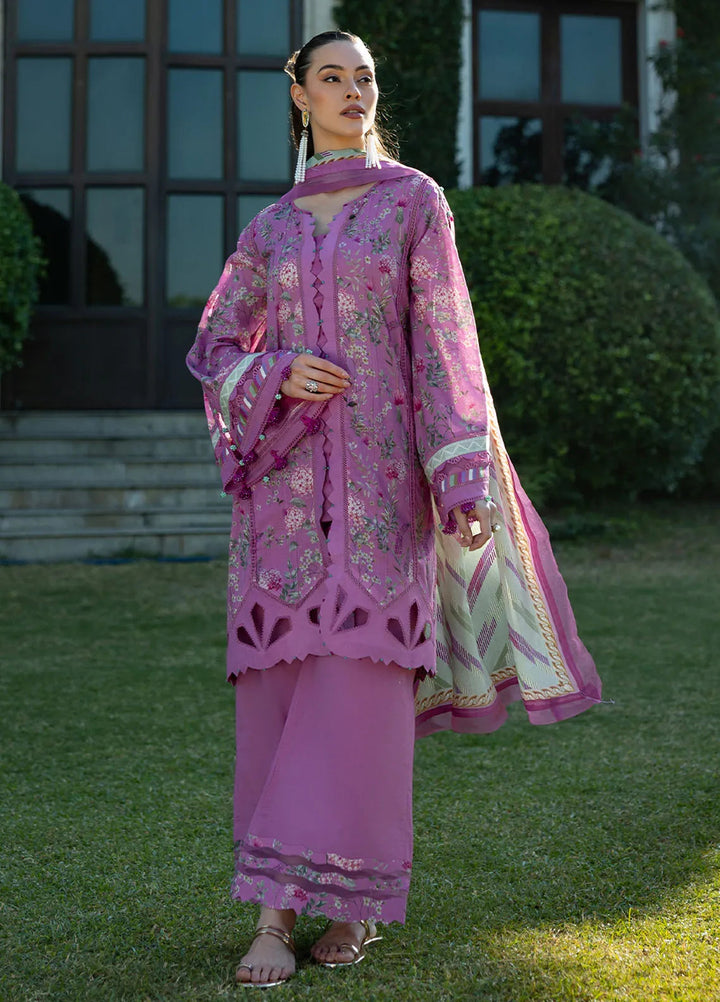 Elaf Printed Lawn Suits Unstitched 3 Piece EF25PL EPE-04 B - Summer Collection