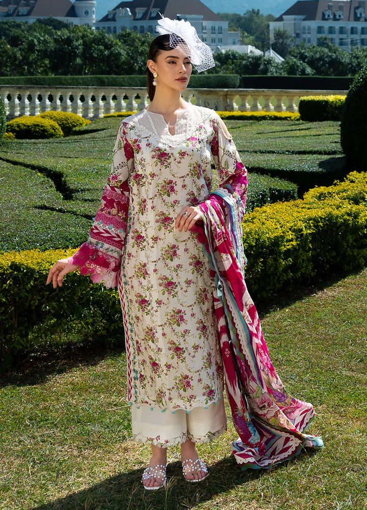Elaf Printed Lawn Suits Unstitched 3 Piece EF25PL EPE-05 A - Summer Collection