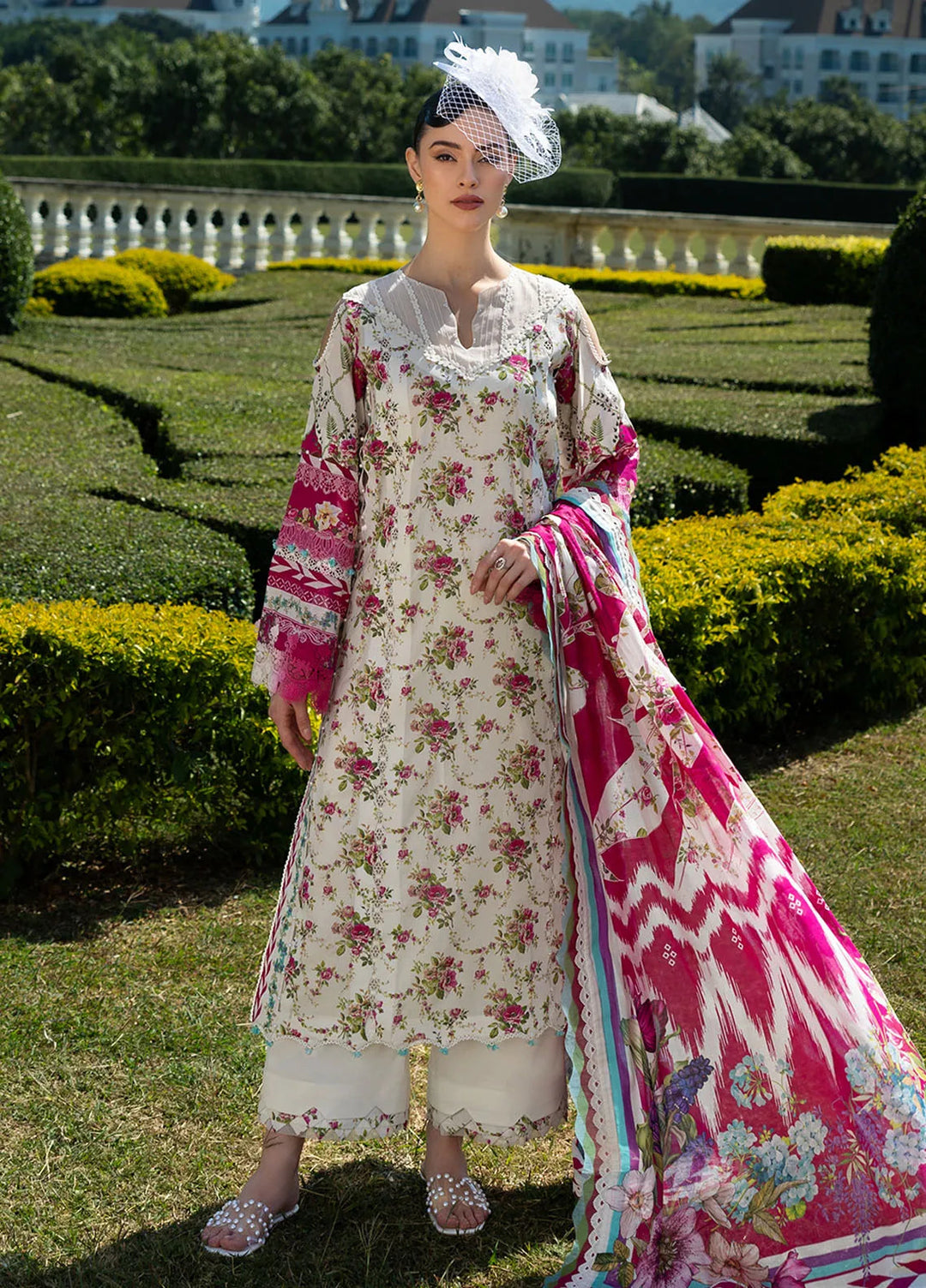 Elaf Printed Lawn Suits Unstitched 3 Piece EF25PL EPE-05 A - Summer Collection