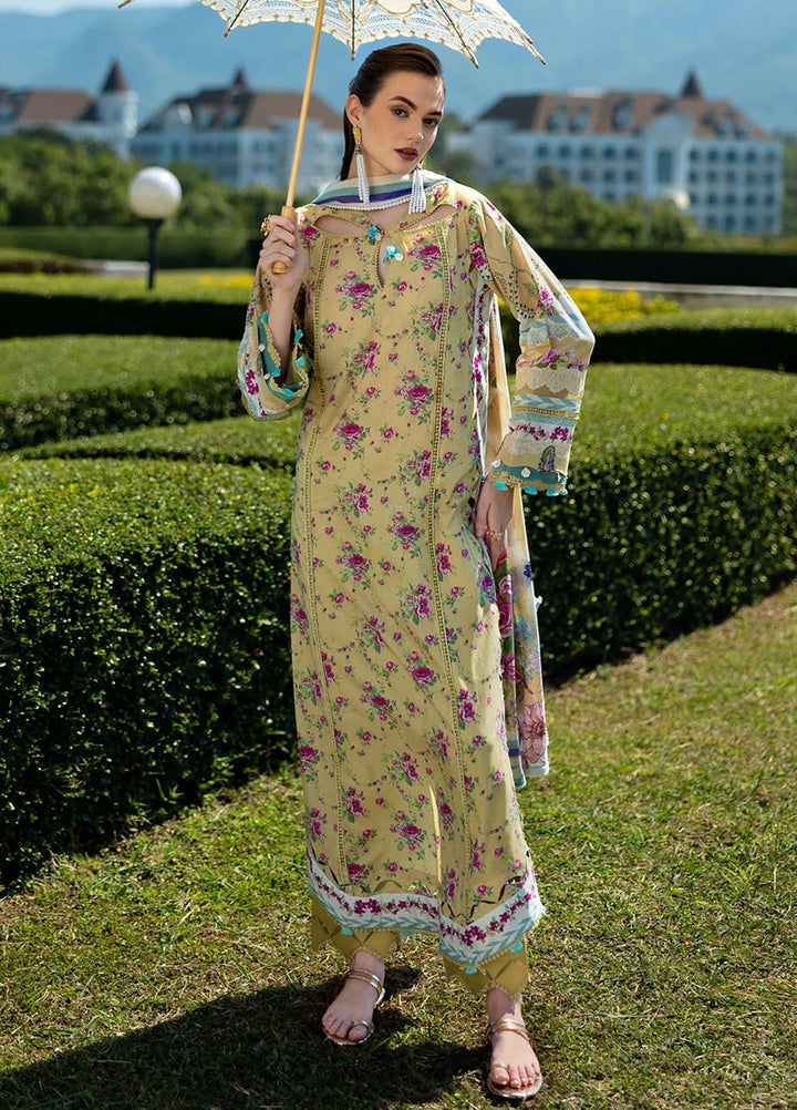 Elaf Printed Lawn Suits Unstitched 3 Piece EF25PL EPE-05 B - Summer Collection