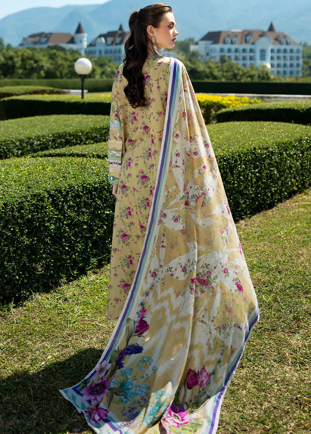 Elaf Printed Lawn Suits Unstitched 3 Piece EF25PL EPE-05 B - Summer Collection