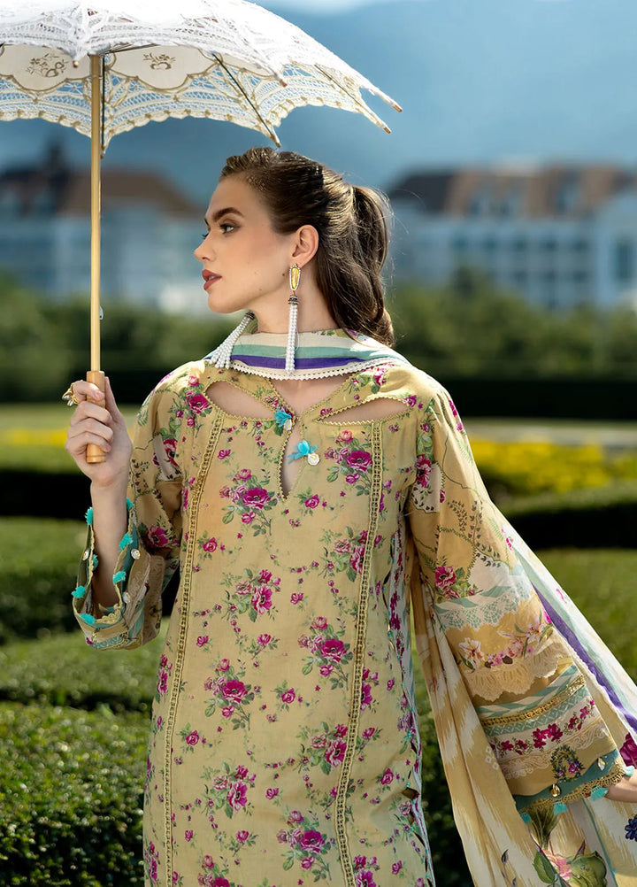 Elaf Printed Lawn Suits Unstitched 3 Piece EF25PL EPE-05 B - Summer Collection