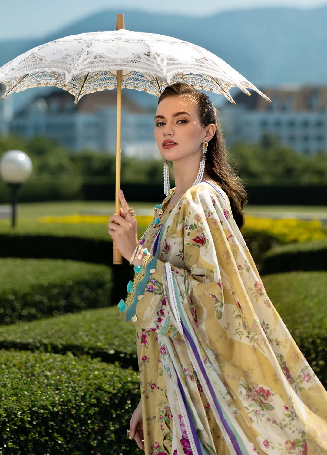 Elaf Printed Lawn Suits Unstitched 3 Piece EF25PL EPE-05 B - Summer Collection