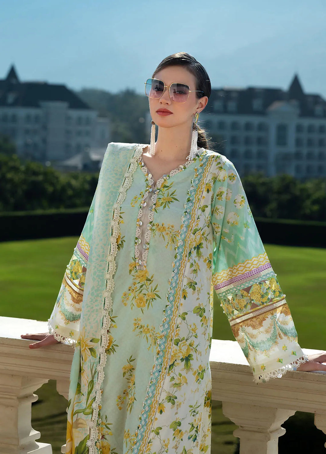 Elaf Printed Lawn Suits Unstitched 3 Piece EF25PL EPE-06 A - Summer Collection