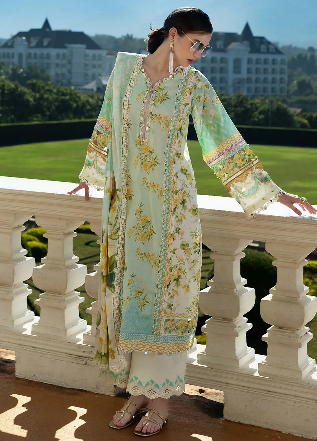 Elaf Printed Lawn Suits Unstitched 3 Piece EF25PL EPE-06 A - Summer Collection