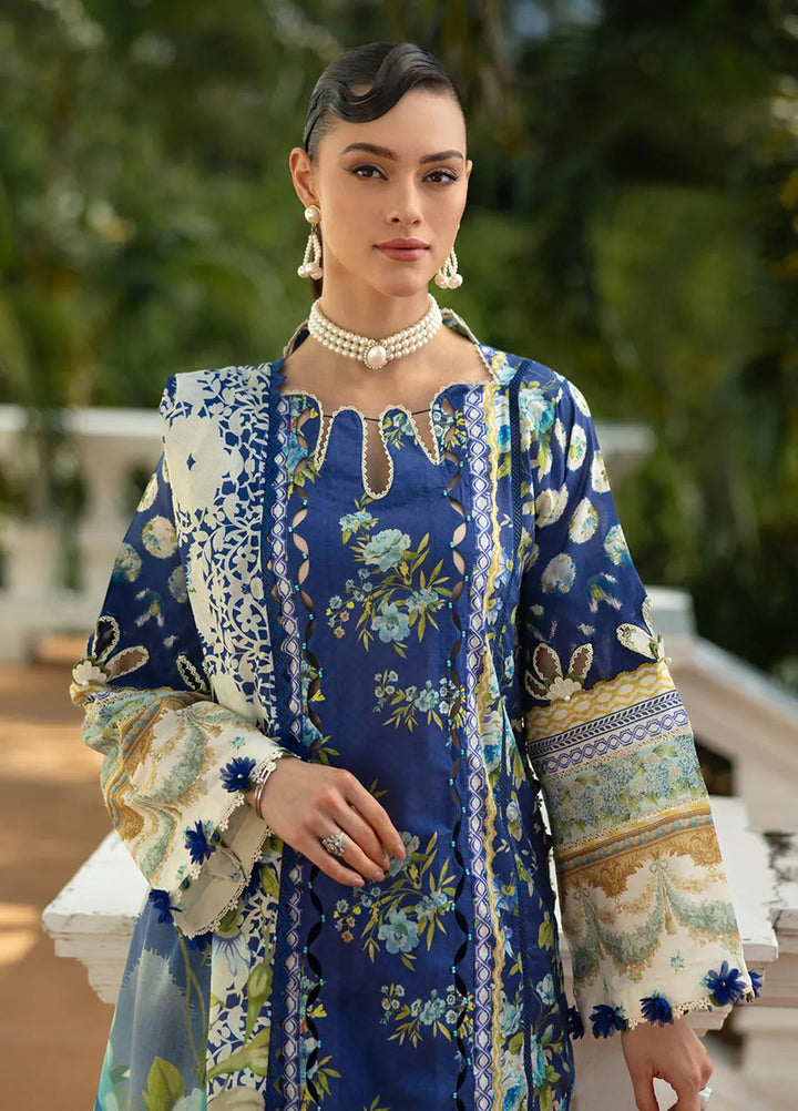 Elaf Printed Lawn Suits Unstitched 3 Piece EF25PL EPE 06 B - Summer Collection