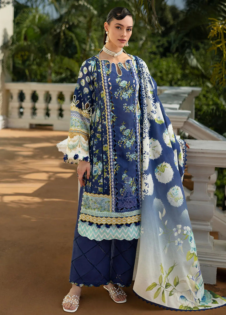 Elaf Printed Lawn Suits Unstitched 3 Piece EF25PL EPE 06 B - Summer Collection