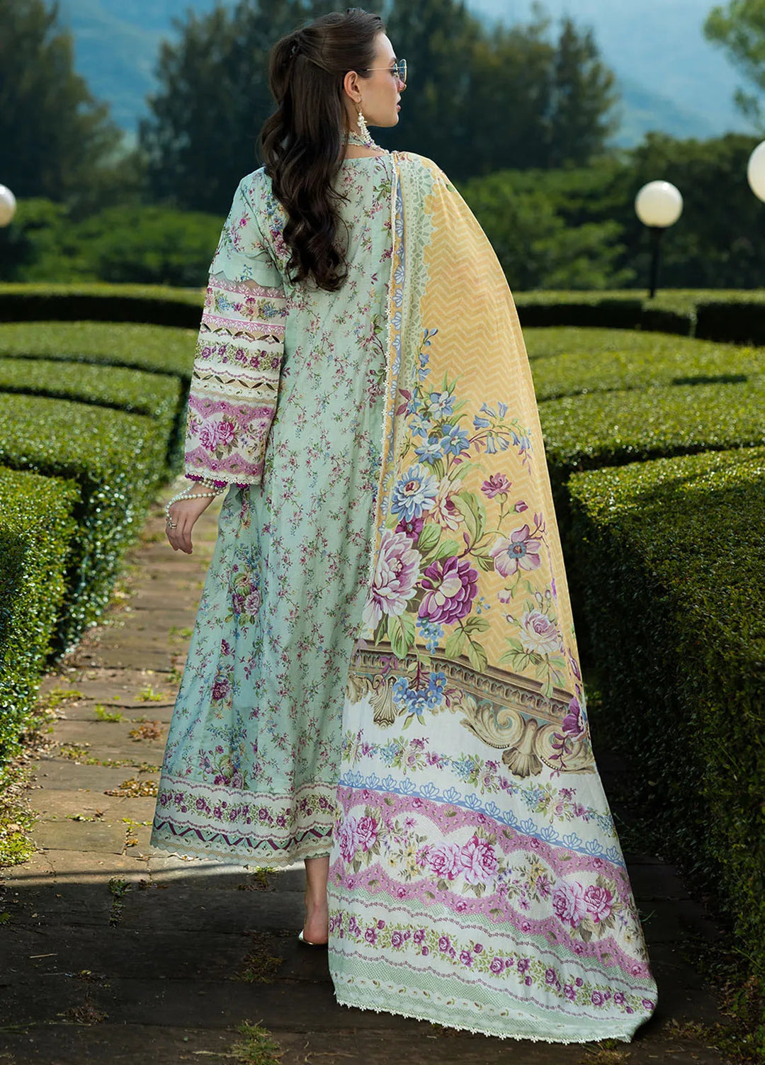 Elaf Printed Lawn Suits Unstitched 3 Piece EF25PL EPE-07 A - Summer Collection