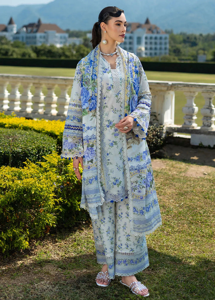 Elaf Printed Lawn Suits Unstitched 3 Piece EF25PL EPE-07 B - Summer Collection