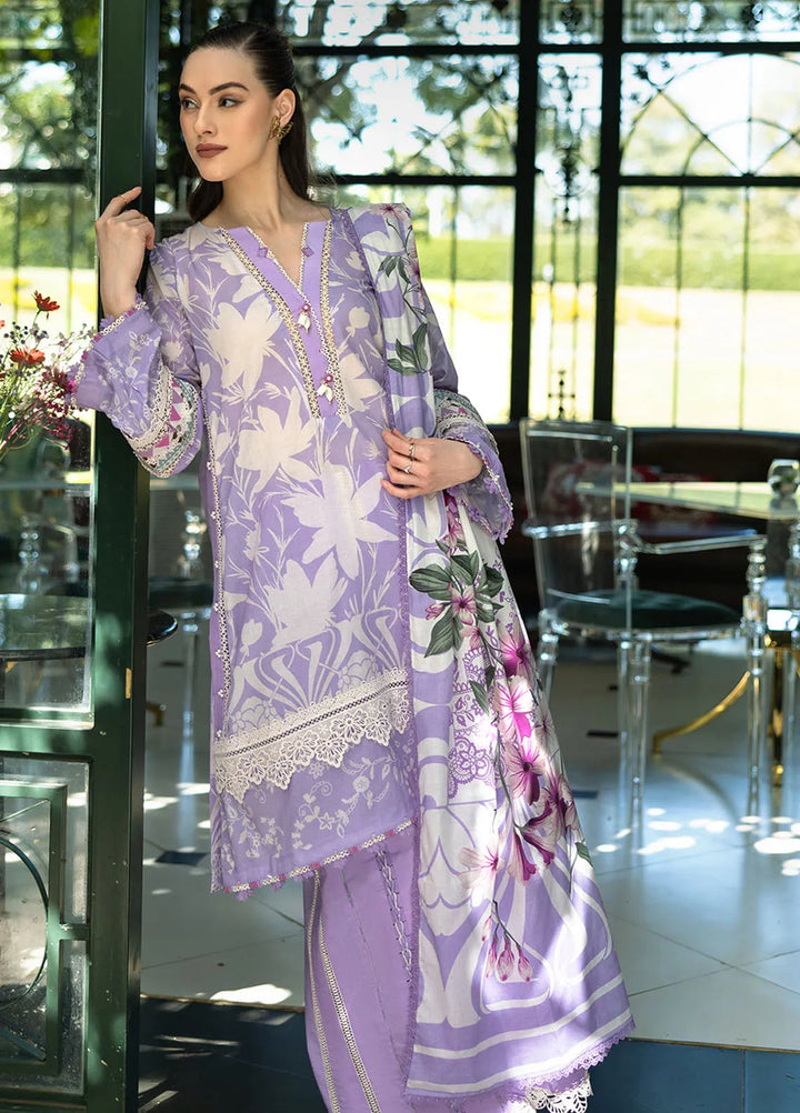 Elaf Printed Lawn Suits Unstitched 3 Piece EF25PL EPE-08 A - Summer Collection