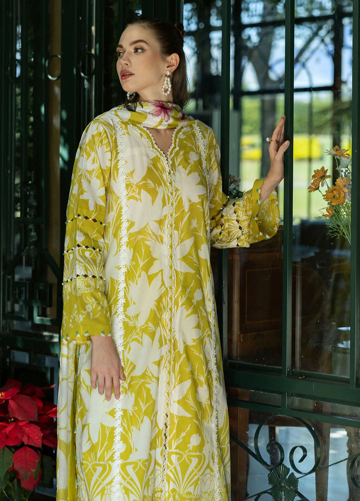 Elaf Printed Lawn Suits Unstitched 3 Piece EF25PL EPE-08 B - Summer Collection