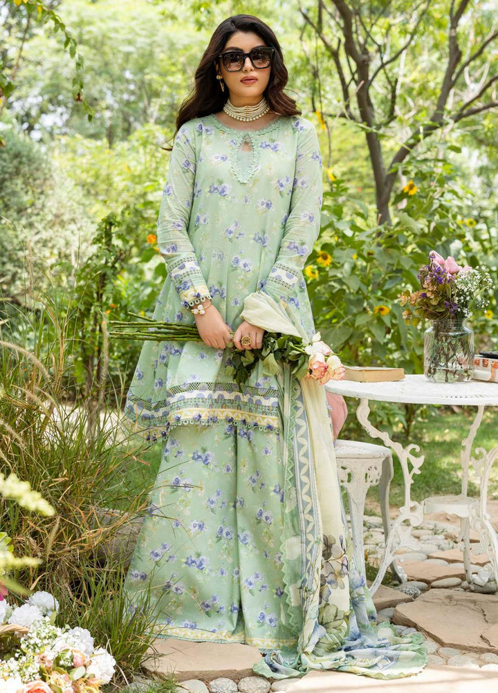Elaf Printed Lawn Suits Unstitched 3 Piece EF25PS ECD-02B Basile - Summer Collection