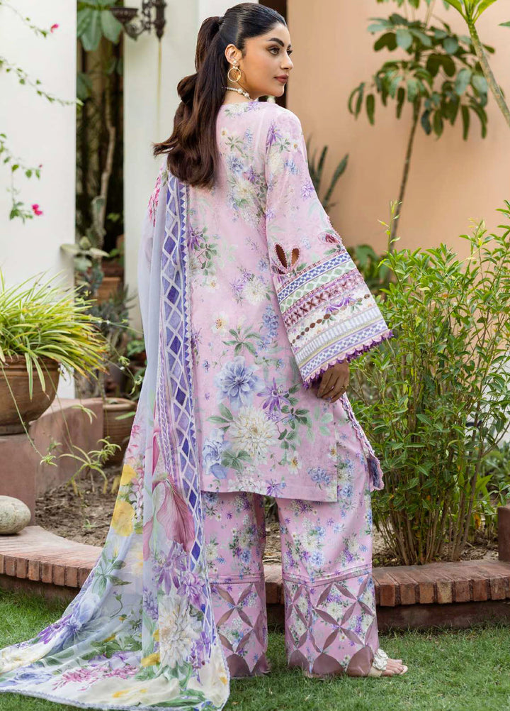 Elaf Printed Lawn Suits Unstitched 3 Piece EF25PS ECD-03A Wisteria - Summer Collection