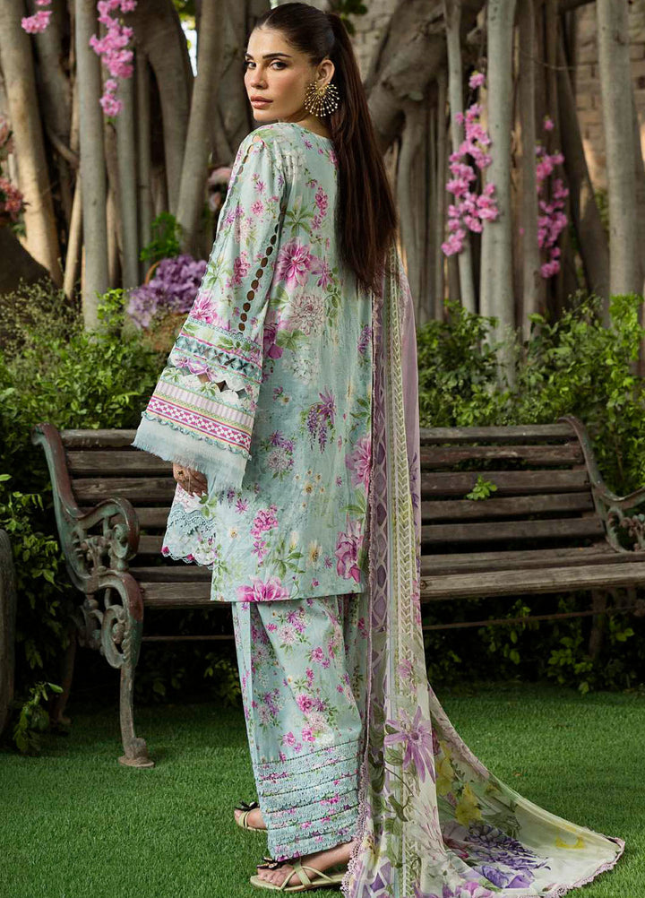 Elaf Printed Lawn Suits Unstitched 3 Piece EF25PS ECD-03B Floral Charm - Summer Collection