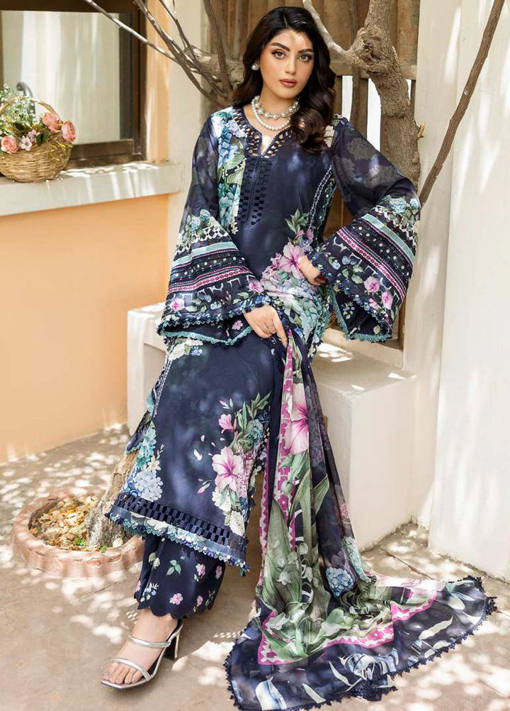 Elaf Printed Lawn Suits Unstitched 3 Piece EF25PS ECD-04B Twilight Garden - Summer Collection
