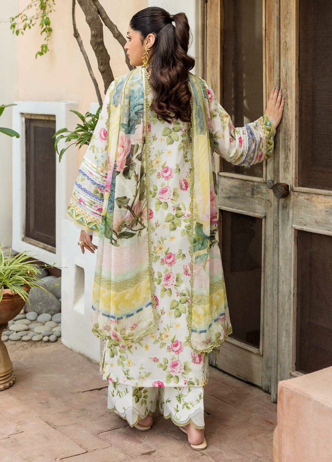 Elaf Printed Lawn Suits Unstitched 3 Piece EF25PS ECD-05A Gladiolus Grace - Summer Collection
