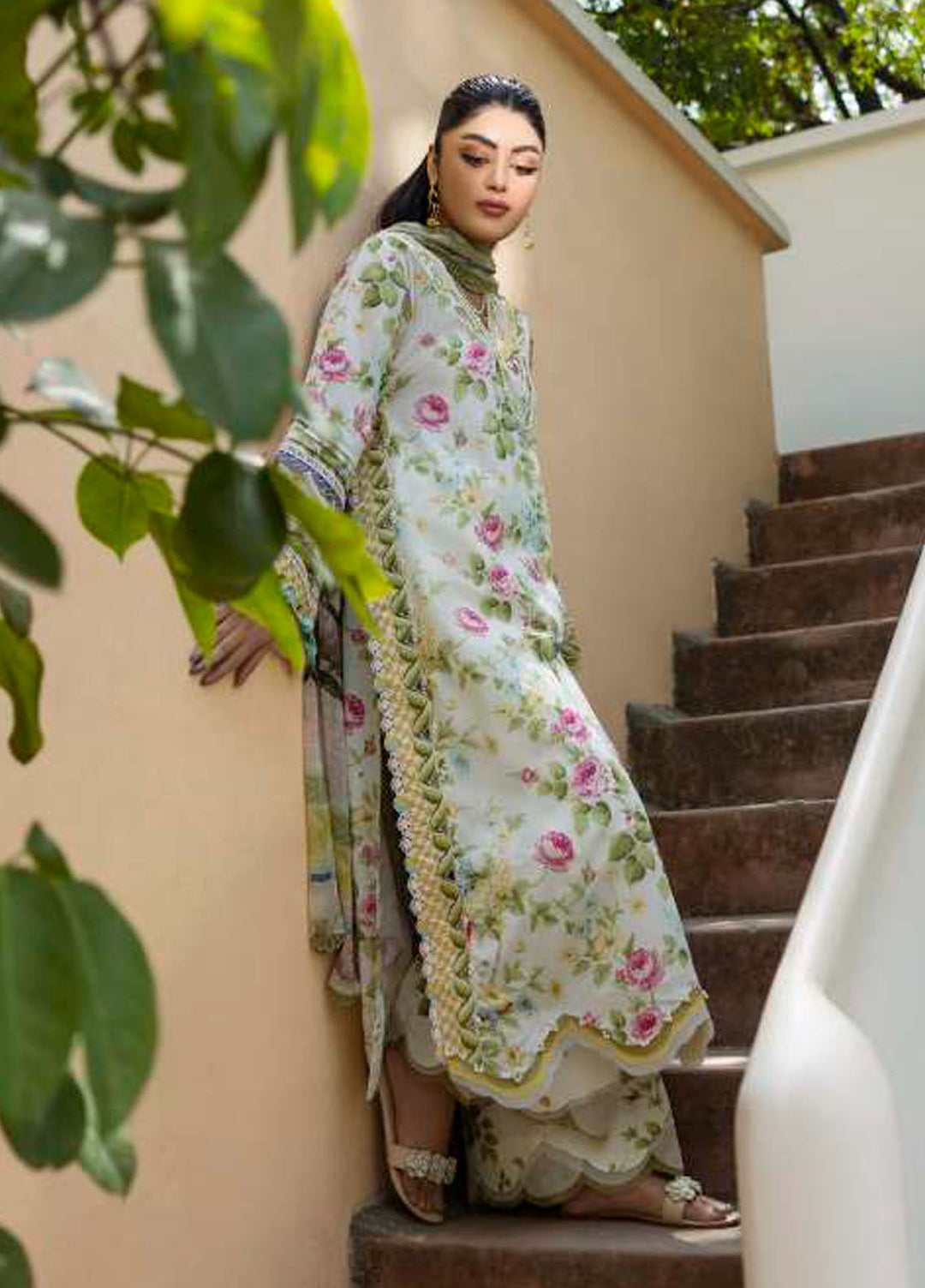 Elaf Printed Lawn Suits Unstitched 3 Piece EF25PS ECD-05A Gladiolus Grace - Summer Collection