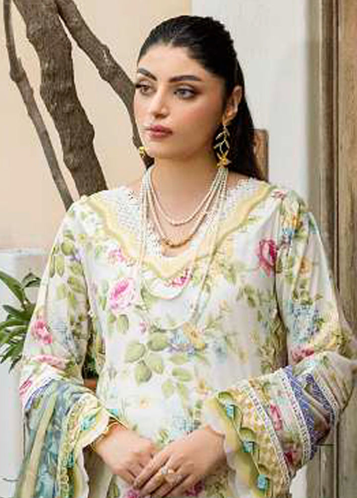 Elaf Printed Lawn Suits Unstitched 3 Piece EF25PS ECD-05A Gladiolus Grace - Summer Collection