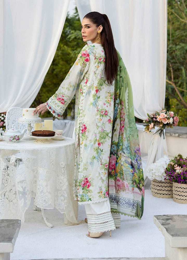 Elaf Printed Lawn Suits Unstitched 3 Piece EF25PS ECD-06A Blossomea - Summer Collection