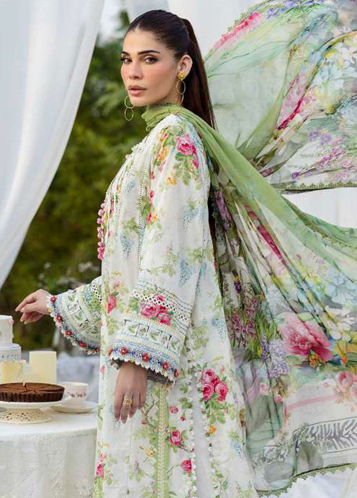 Elaf Printed Lawn Suits Unstitched 3 Piece EF25PS ECD-06A Blossomea - Summer Collection