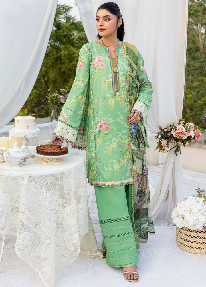 Elaf Printed Lawn Suits Unstitched 3 Piece EF25PS ECD-06B Pastelle - Summer Collection