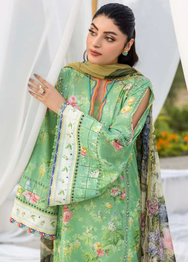 Elaf Printed Lawn Suits Unstitched 3 Piece EF25PS ECD-06B Pastelle - Summer Collection