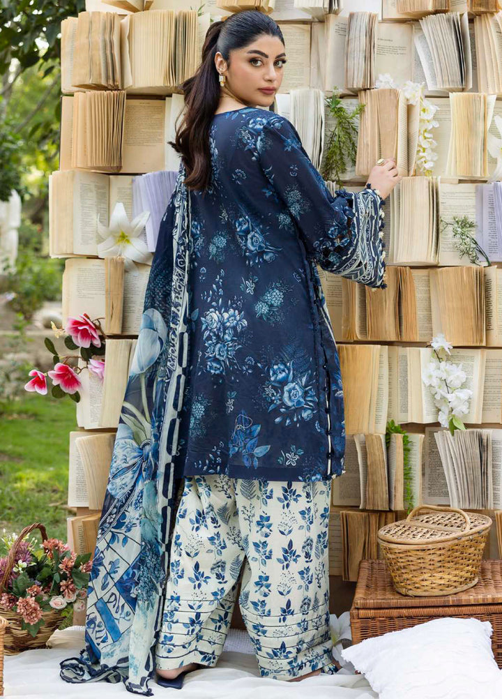 Elaf Printed Lawn Suits Unstitched 3 Piece EF25PS ECD-07B Bloomstella - Summer Collection