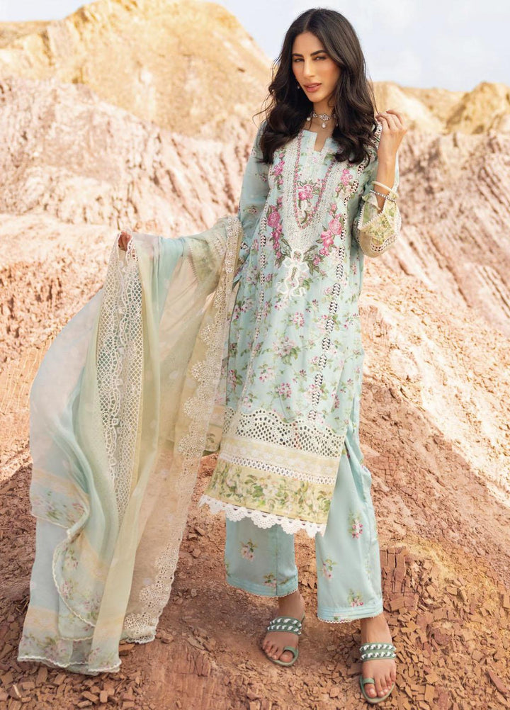 Elaf Embroidered Lawn Suits Unstitched 3 Piece EF23SL ESC-01B - Summer Collection