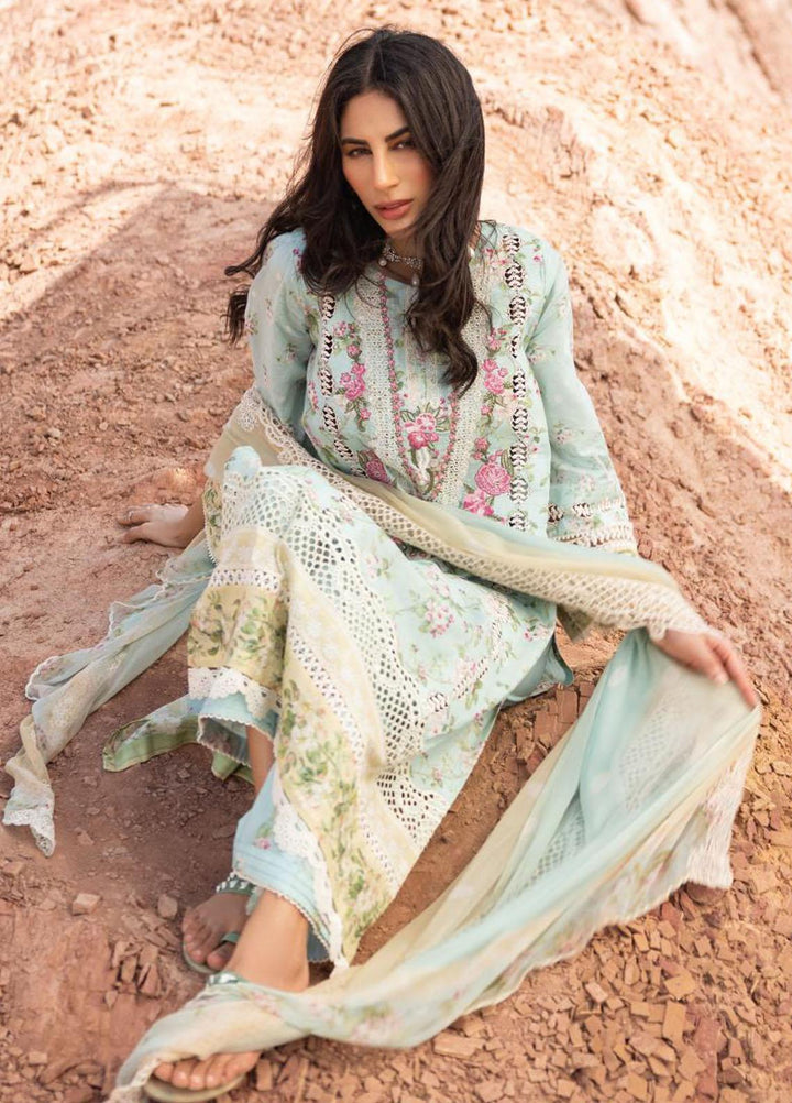 Elaf Embroidered Lawn Suits Unstitched 3 Piece EF23SL ESC-01B - Summer Collection