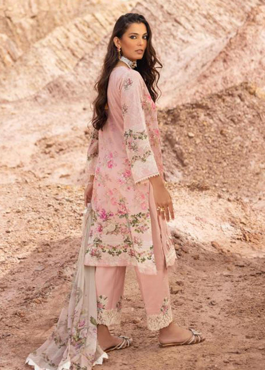 Elaf Embroidered Lawn Suits Unstitched 3 Piece EF23SL ESC-02A - Summer Collection