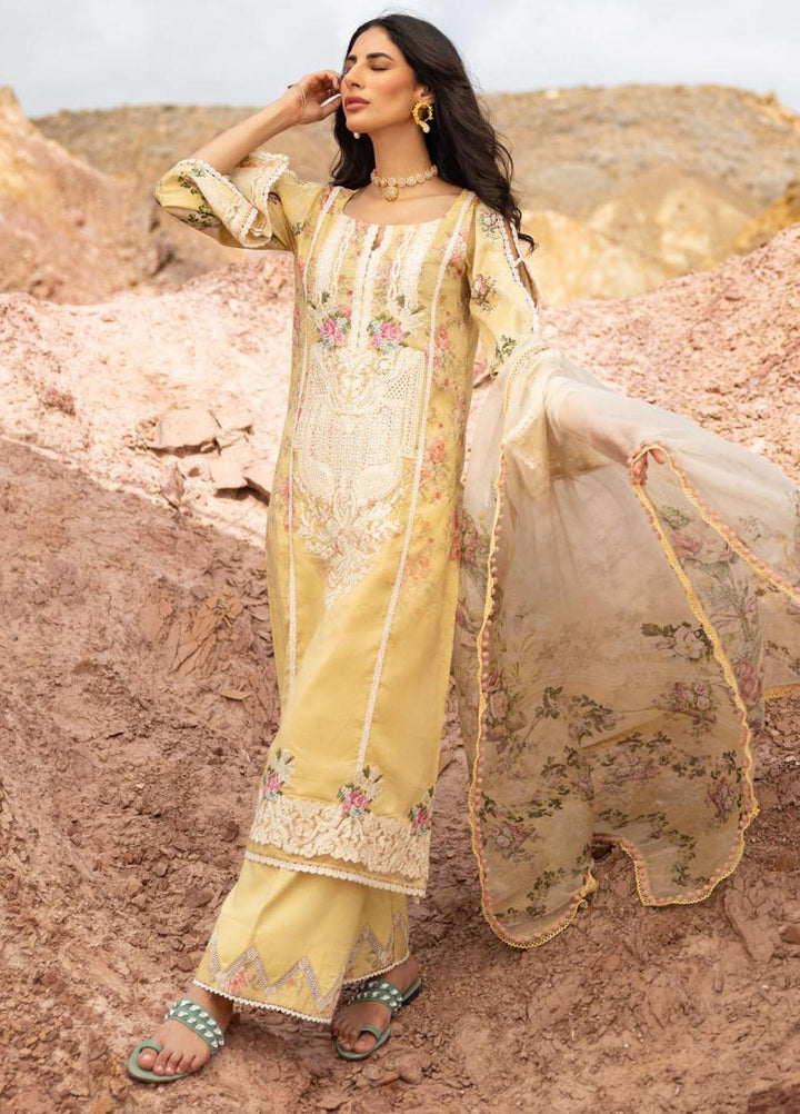 Elaf Embroidered Lawn Suits Unstitched 3 Piece EF23SL ESC-02B - Summer Collection