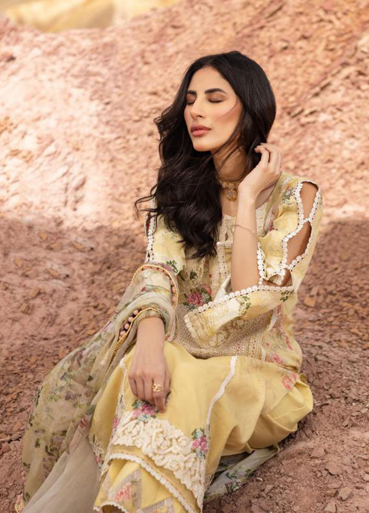 Elaf Embroidered Lawn Suits Unstitched 3 Piece EF23SL ESC-02B - Summer Collection