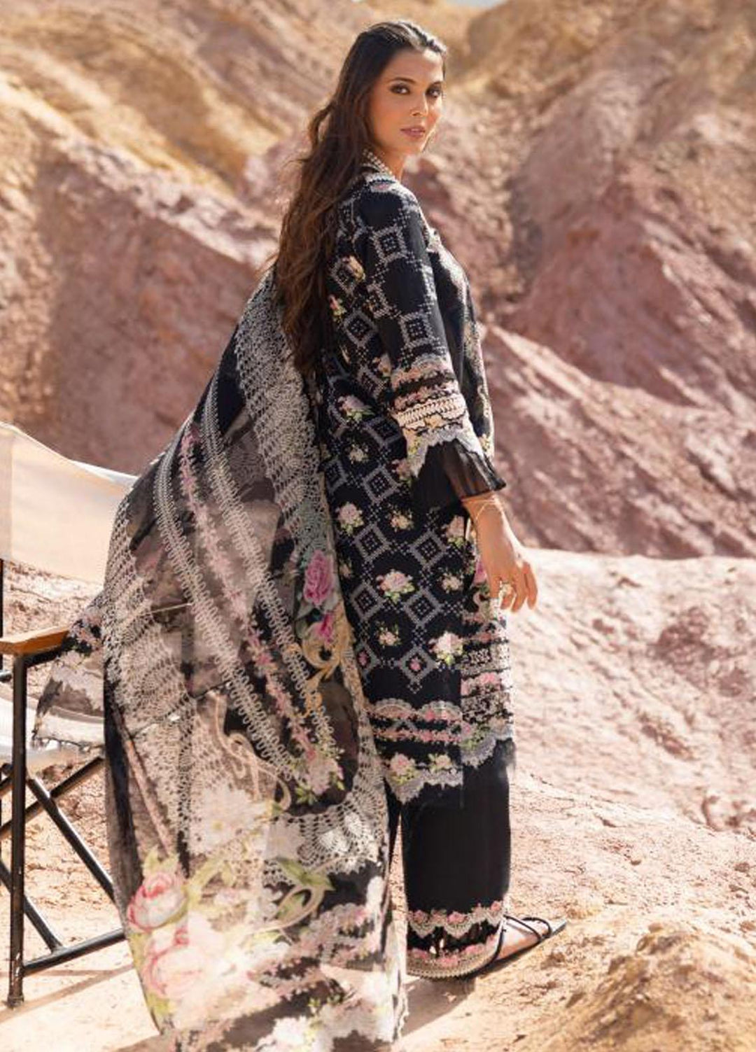 Elaf Embroidered Lawn Suits Unstitched 3 Piece EF23SL ESC-03A - Summer Collection