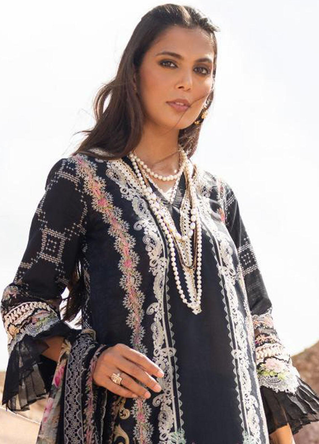 Elaf Embroidered Lawn Suits Unstitched 3 Piece EF23SL ESC-03A - Summer Collection