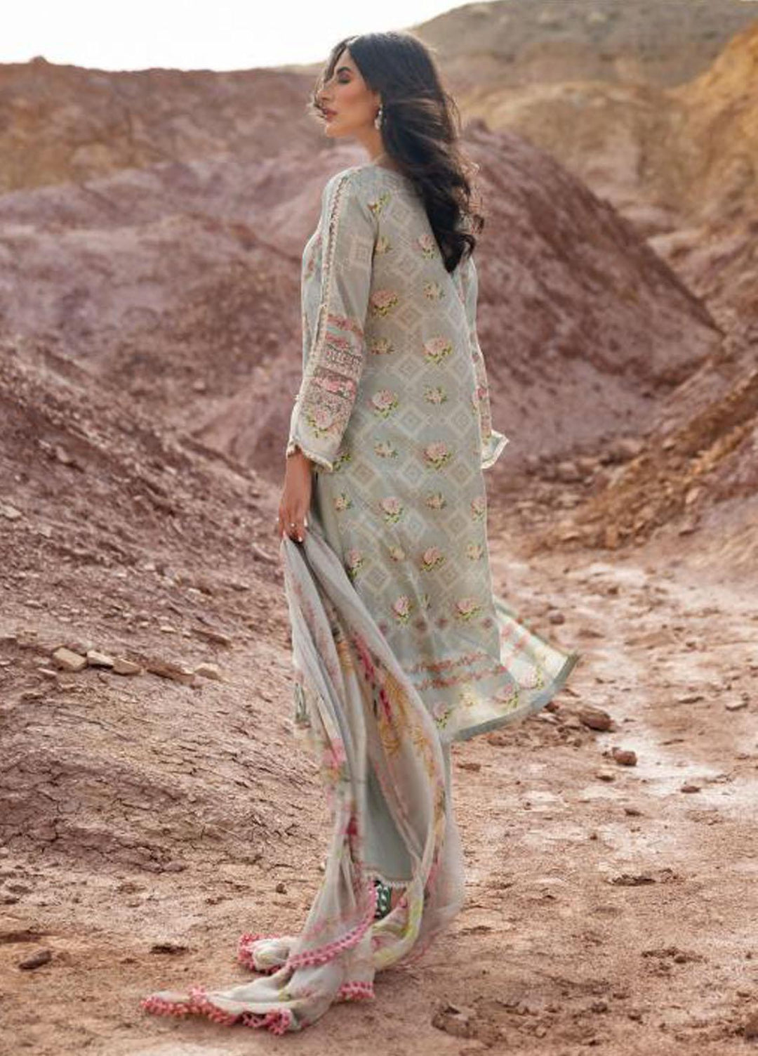 Elaf Embroidered Lawn Suits Unstitched 3 Piece EF23SL ESC-03B - Summer Collection
